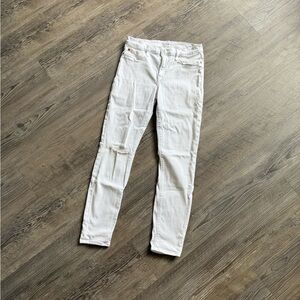 Hudson White Distressed Jeans